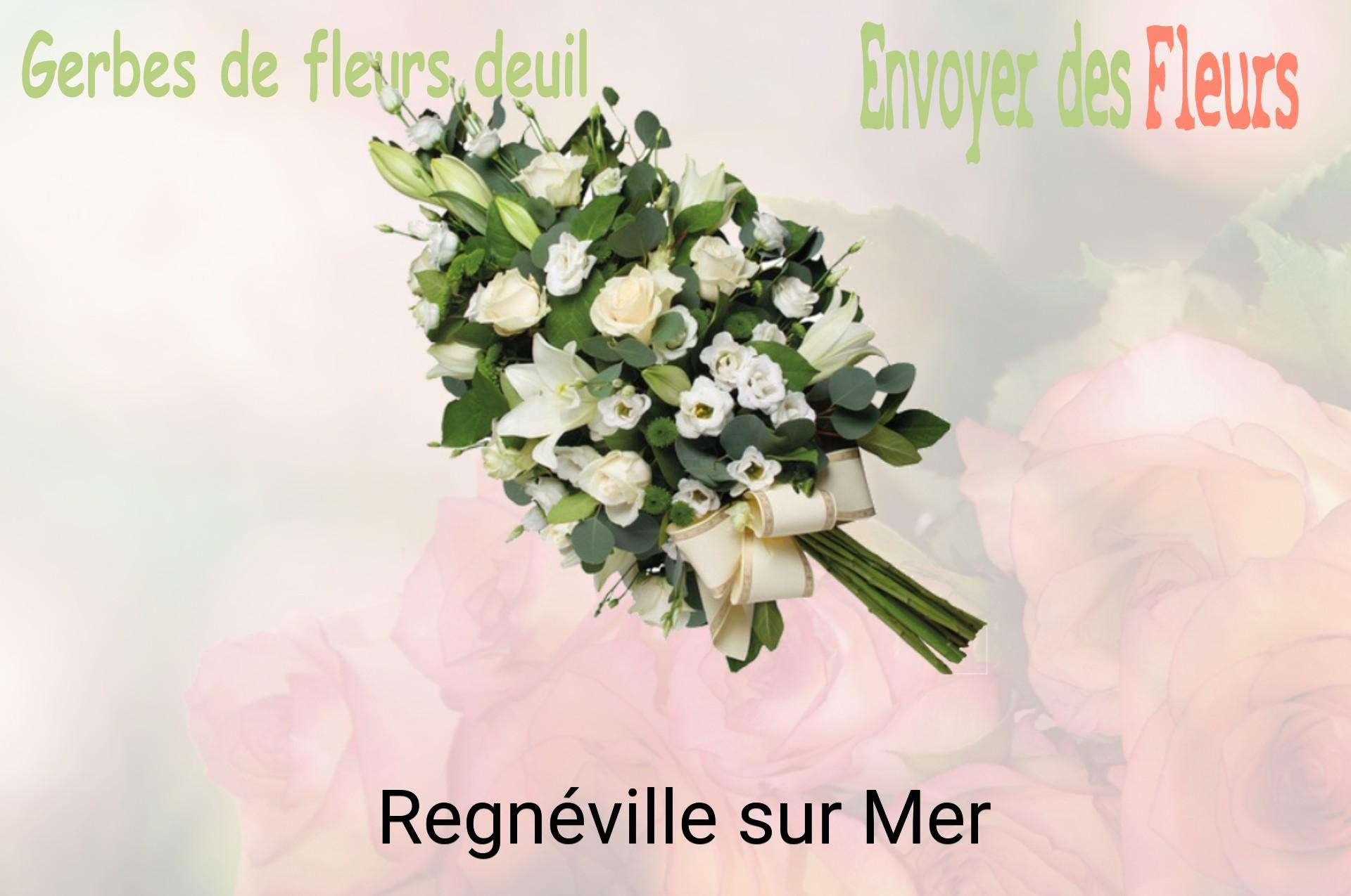 Gerbe de fleurs de deuil livrée à Regnéville-sur-Mer